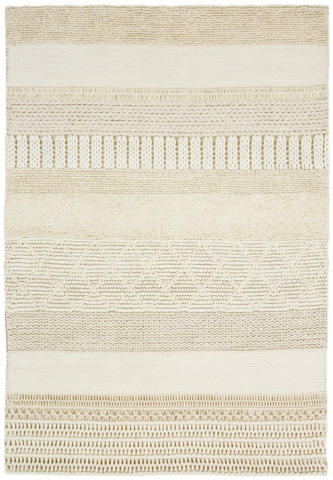 Lucia Ivory Chunky Knit Wool Rug