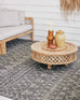 Malaika Charcoal Tribal Pattern Flatweave Rug