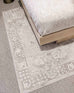 Maxime Grey and Ivory Distressed Floral Rug