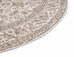 Moselle Beige and Brown Floral Distressed Round Rug