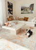 Neride Orange and Cream Tribal Washable Rug