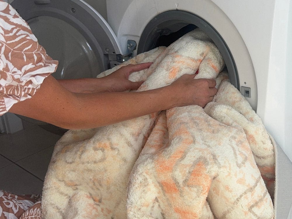 Neride Orange and Cream Tribal Washable Rug