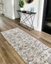 Nousha Black and White Transitional Runner Rug