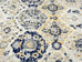 Priscilla Yellow and Navy Blue Floral Transitional Runner Rug
