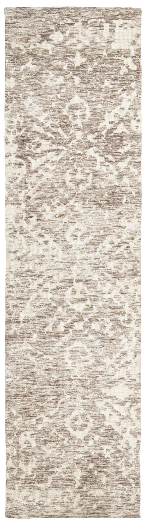 Quinn Grey Ivory And Cream Floral Motif Runner Rug