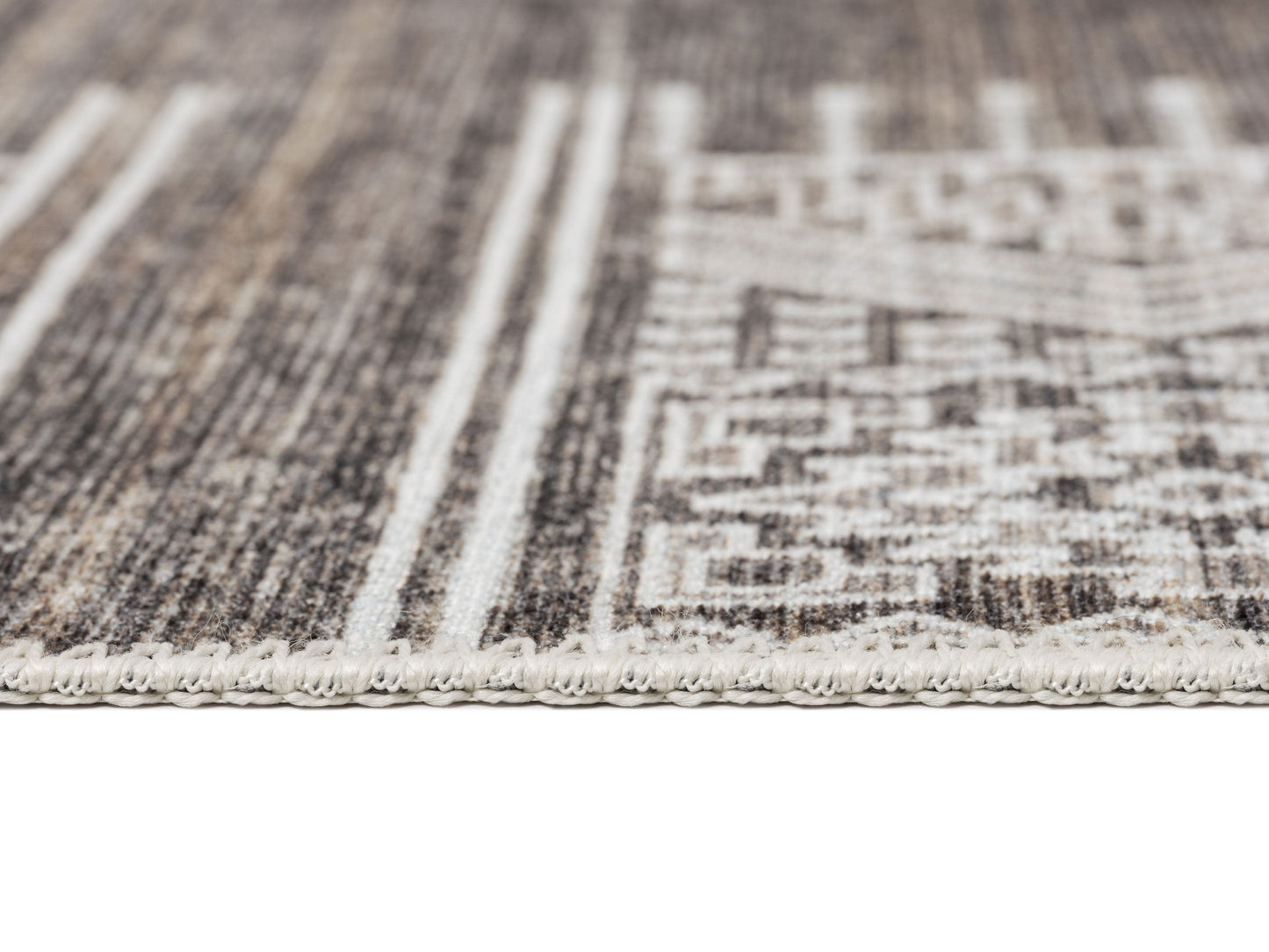 Raia Charcoal and Grey Tribal Distressed Washable Rug*NO RETURNS UNLESS FAULTY