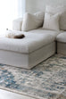 Rhona Blue And Grey Distressed Floral Rug