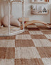 Riley Natural and Bleached Checkered Jute Rug