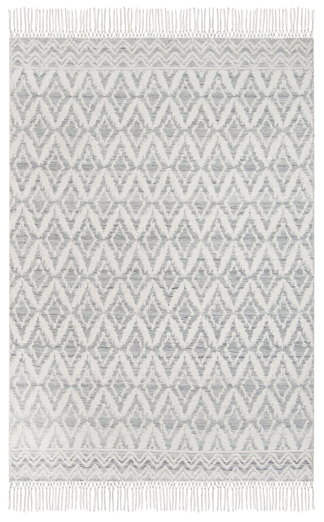 Rumi Grey and Ivory Transitional Tribal Rug