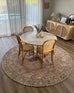 Sadie Coral Peach Turkish Style Distressed Round Rug