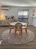 Sadie Coral Peach Turkish Style Distressed Round Rug