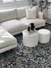 Sadira Blue And Beige Transitional Floral Motif Rug