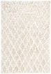 Simrika Cream and Ivory Berber Wool Shag Rug