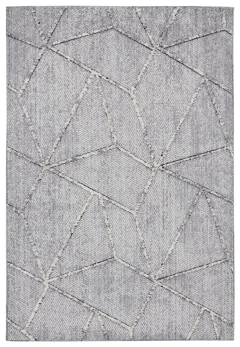 Soraya Grey Abstract Textured Rug