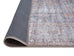 Sorra Blue and Brown Traditional Distressed Washable Runner Rug