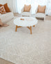 Takalo Beige and Ivory Textured Tribal Rug