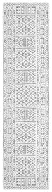 Tatiana Ivory and Grey Textured Tribal Runner Rug