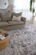 Thea Cream And Grey Traditional Medallion Floral Rug