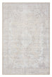 Tinka Beige and Grey Traditional Distressed Washable Rug