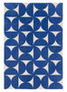 Tosa Blue and Ivory Geometric Washable Rug