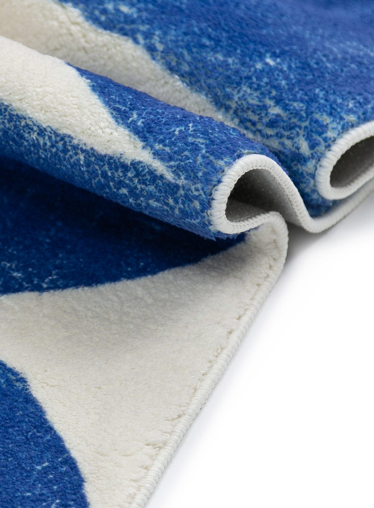 Tosa Blue and Ivory Geometric Washable Rug