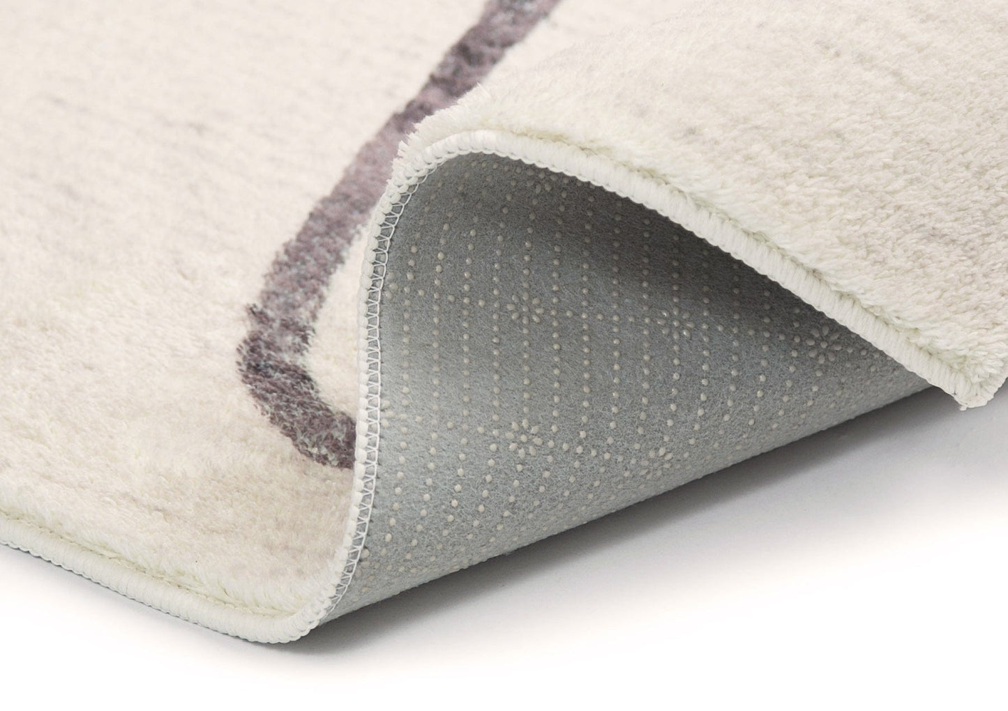 Turey Beige and Grey Abstract Washable Rug