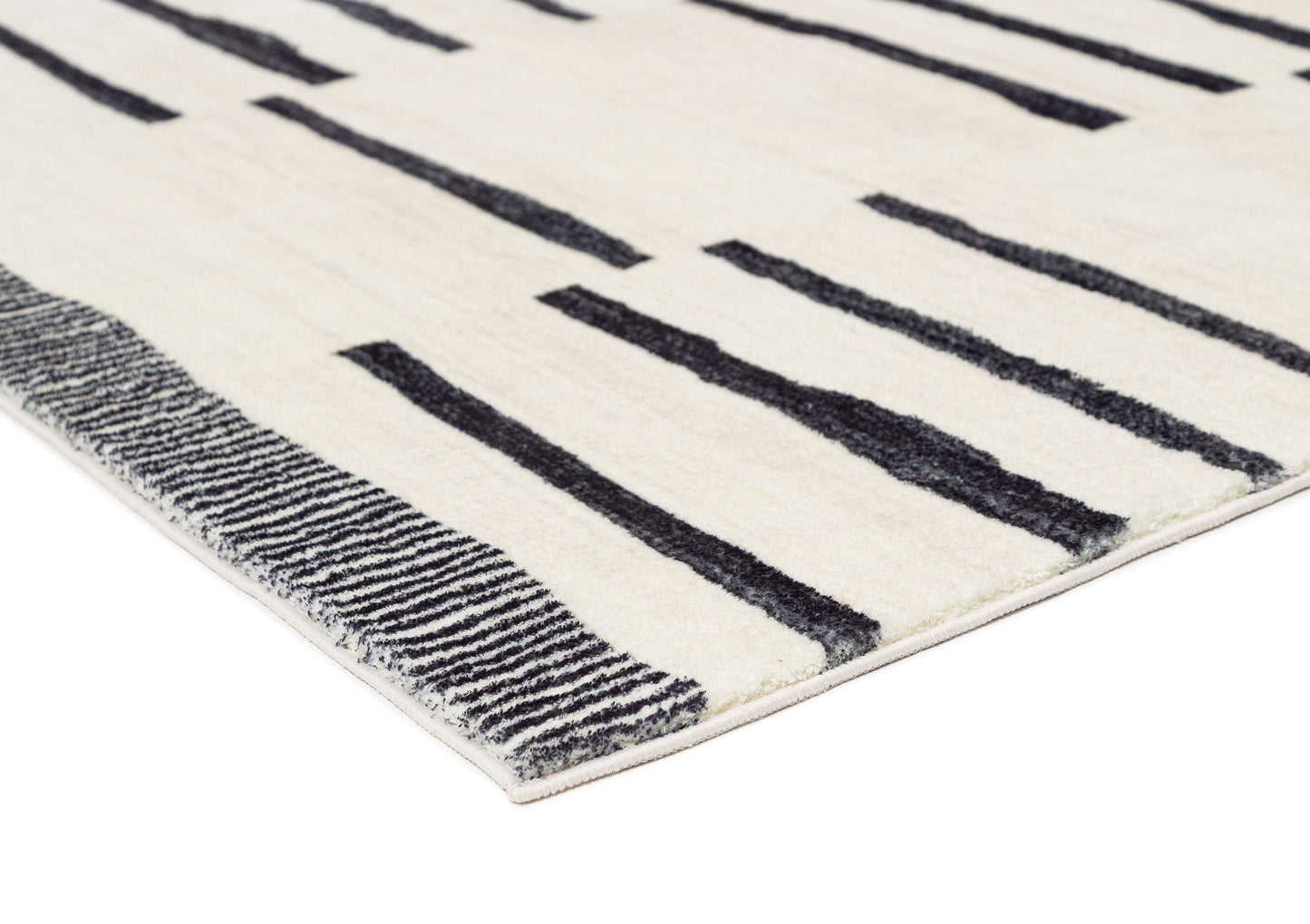 Vesper Black and Ivory Tribal Washable Rug