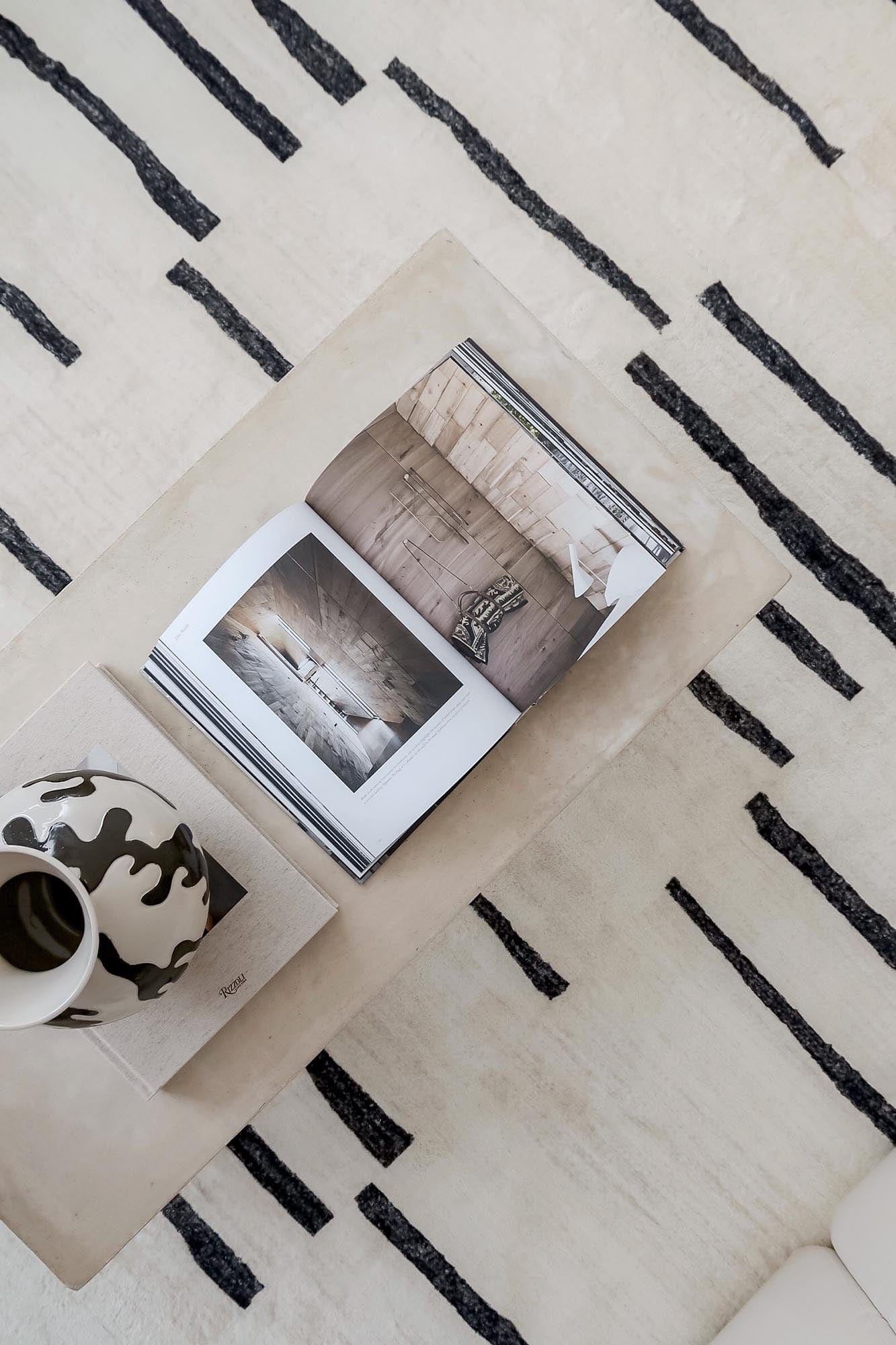 Vesper Black and Ivory Tribal Washable Rug