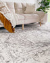 Yelina Cream and Grey Distressed Washable Rug