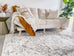 Yelina Cream and Grey Distressed Washable Rug