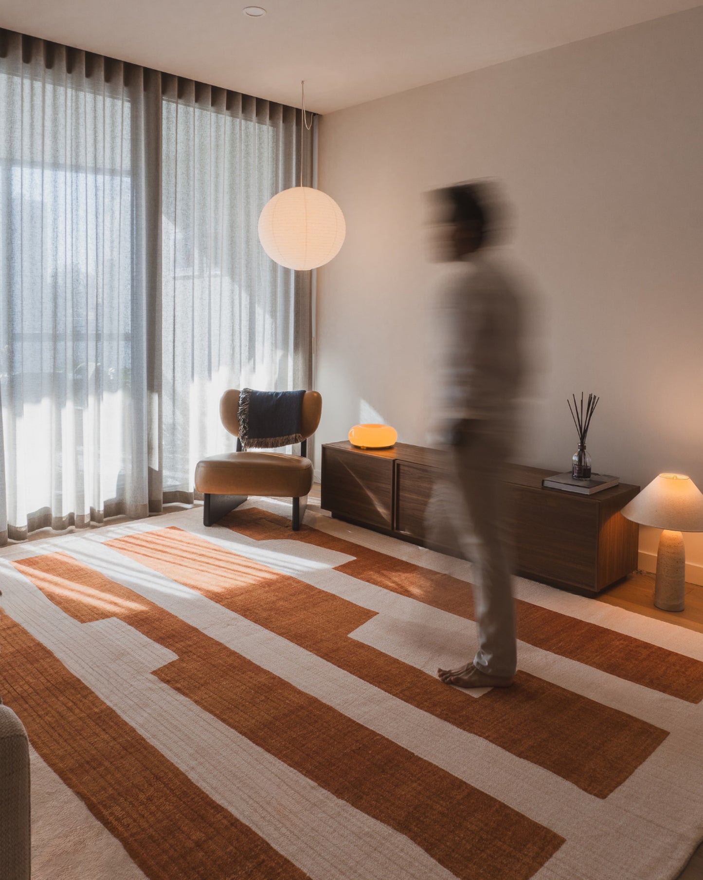Yorkville Brown Printed Washable Rug