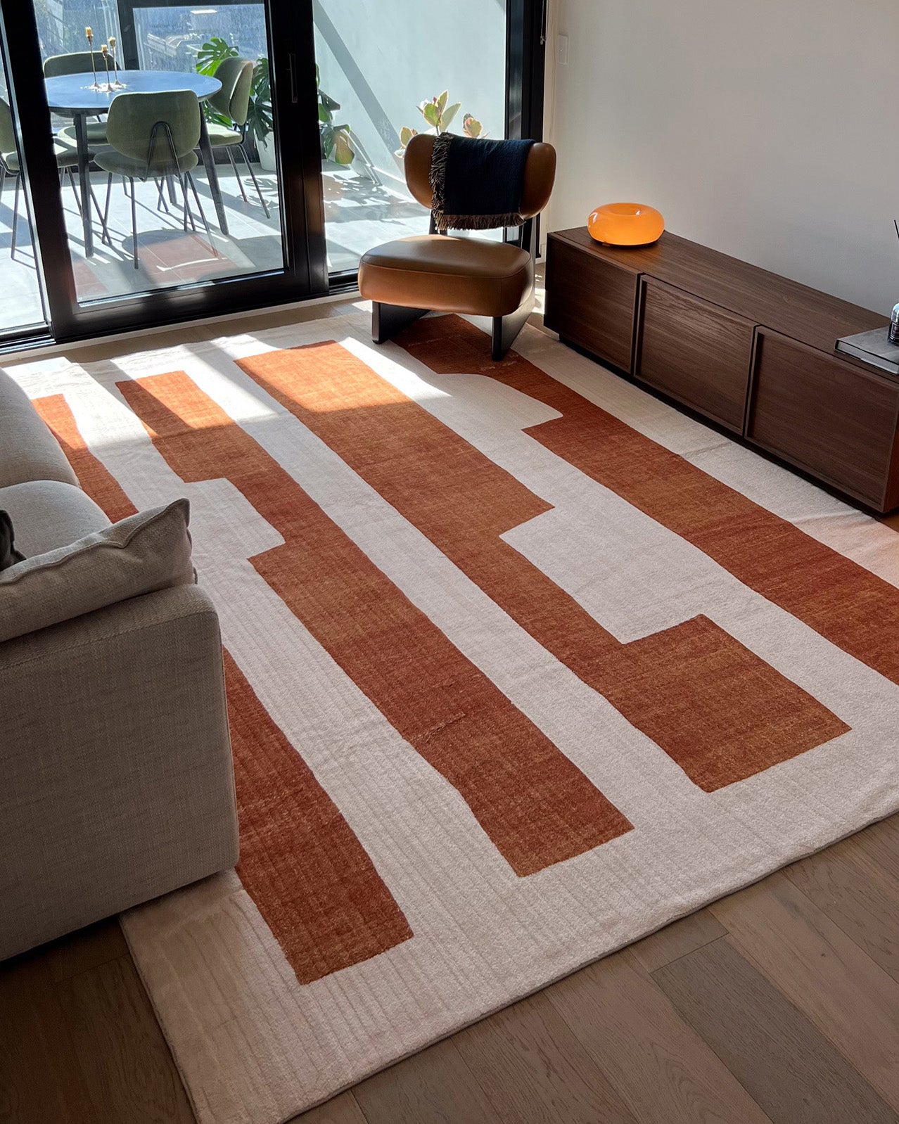 Yorkville Brown Printed Washable Rug