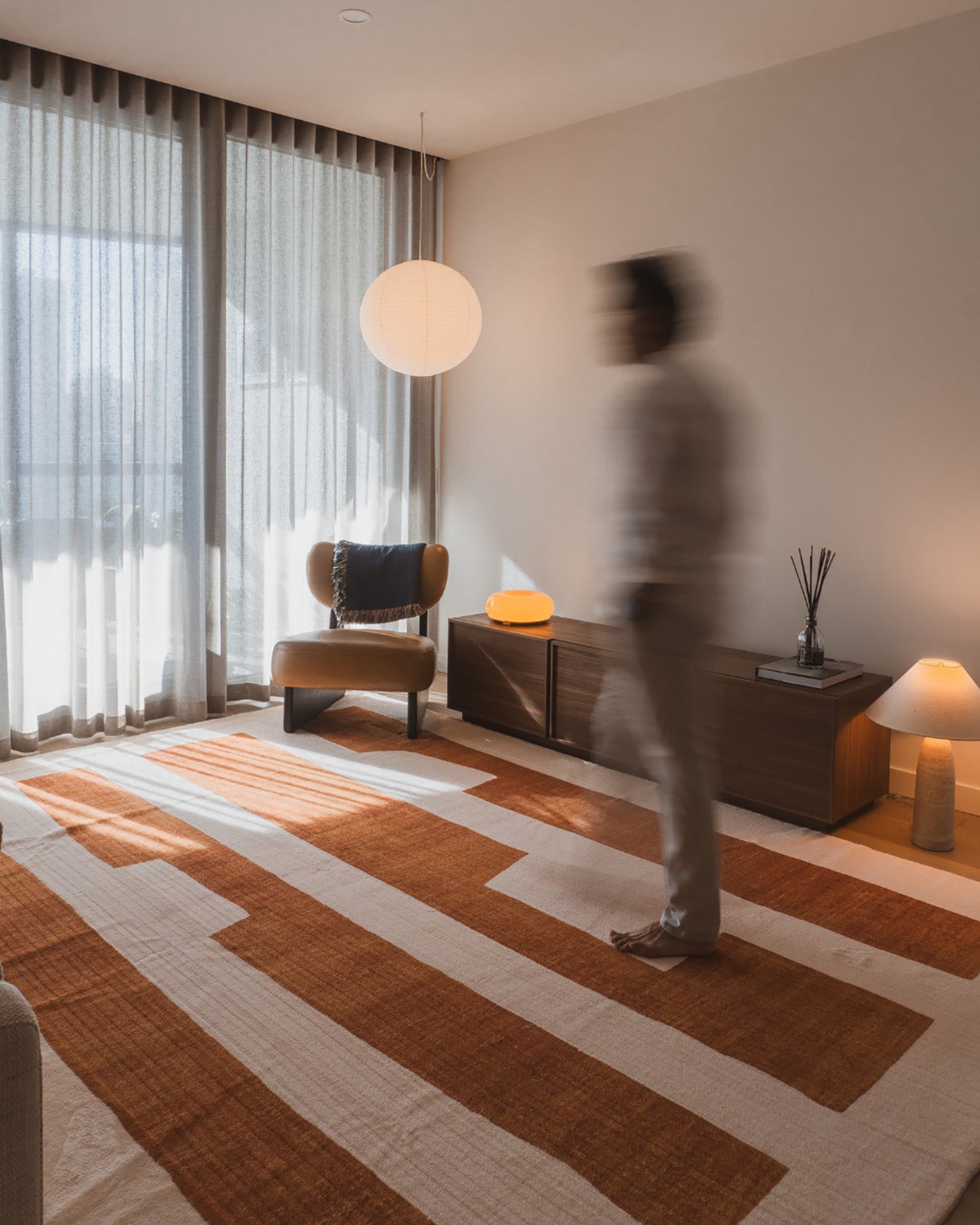 Yorkville Brown Printed Washable Rug