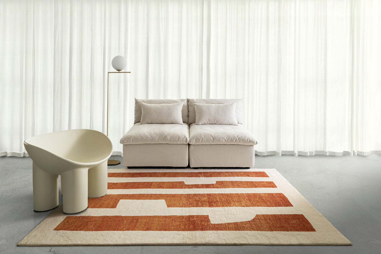 Yorkville Brown Printed Washable Rug